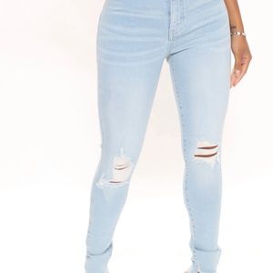 Manchester Vintage stretch fray hem skinny jeans